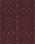 Crimson Koi Fish Floral Lattice Rug - Cutout View