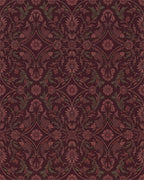 Crimson Koi Fish Floral Lattice Rug - Cutout View