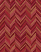 Crimson Red Chevron Stripe Rug - Cutout View