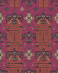 Crimson Thunderbird Arrow Geometric Rug - Cutout View