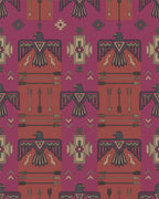 Crimson Thunderbird Arrow Geometric Rug - Cutout View
