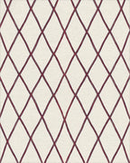 Crimson Woven Diamond Lattice Rug - Cutout View