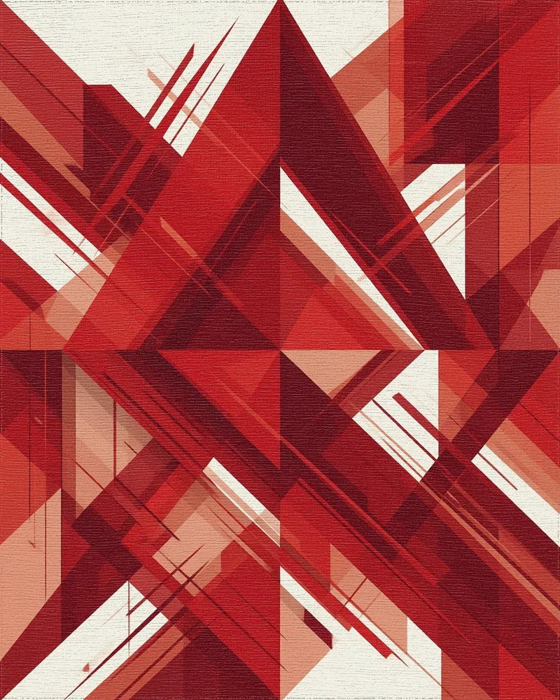 Modern Red Crimson Rug - cutout