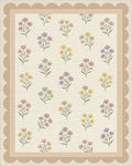 Traditional Cream Green Rug - cutout