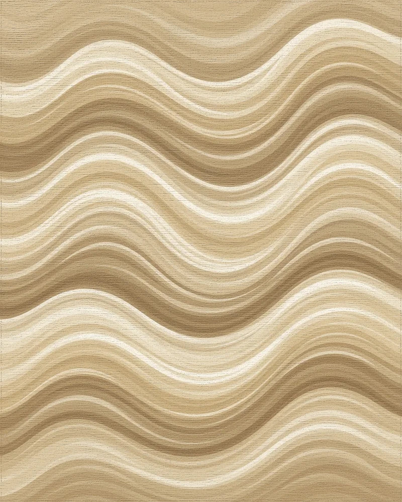 Cream Beige Geometric Rug - cutout