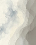 White Cream Gray Rug - cutout