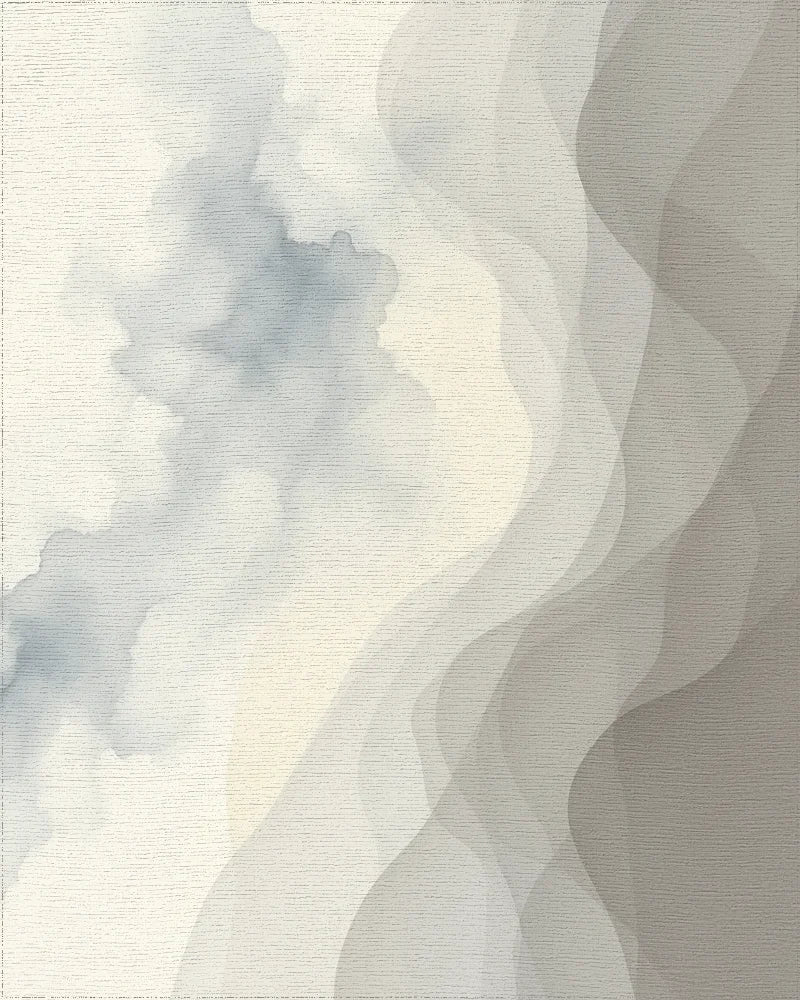 White Cream Gray Rug - cutout