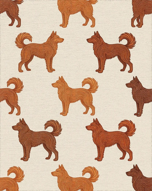Beige Orange Minimalist Rug - cutout
