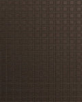 Minimalist Espresso Brown Geometric Grid Rug - cutout