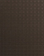 Minimalist Espresso Brown Geometric Grid Rug - cutout