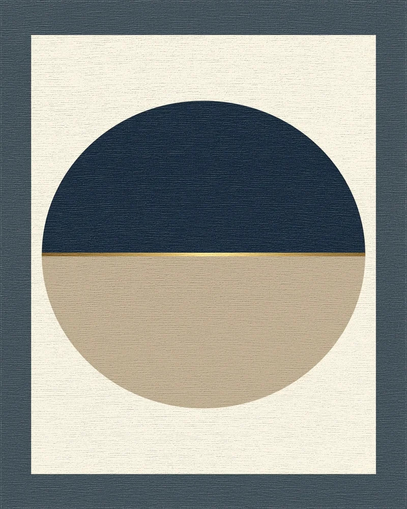 Minimalist Geometric Midnight Blue Rug - cutout