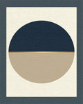 Minimalist Geometric Midnight Blue Rug - cutout