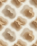 Brown White Beige Rug - cutout