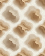 Brown White Beige Rug - cutout