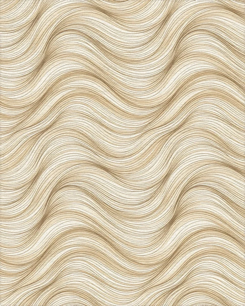 Beige Geometric Smooth Rug - cutout