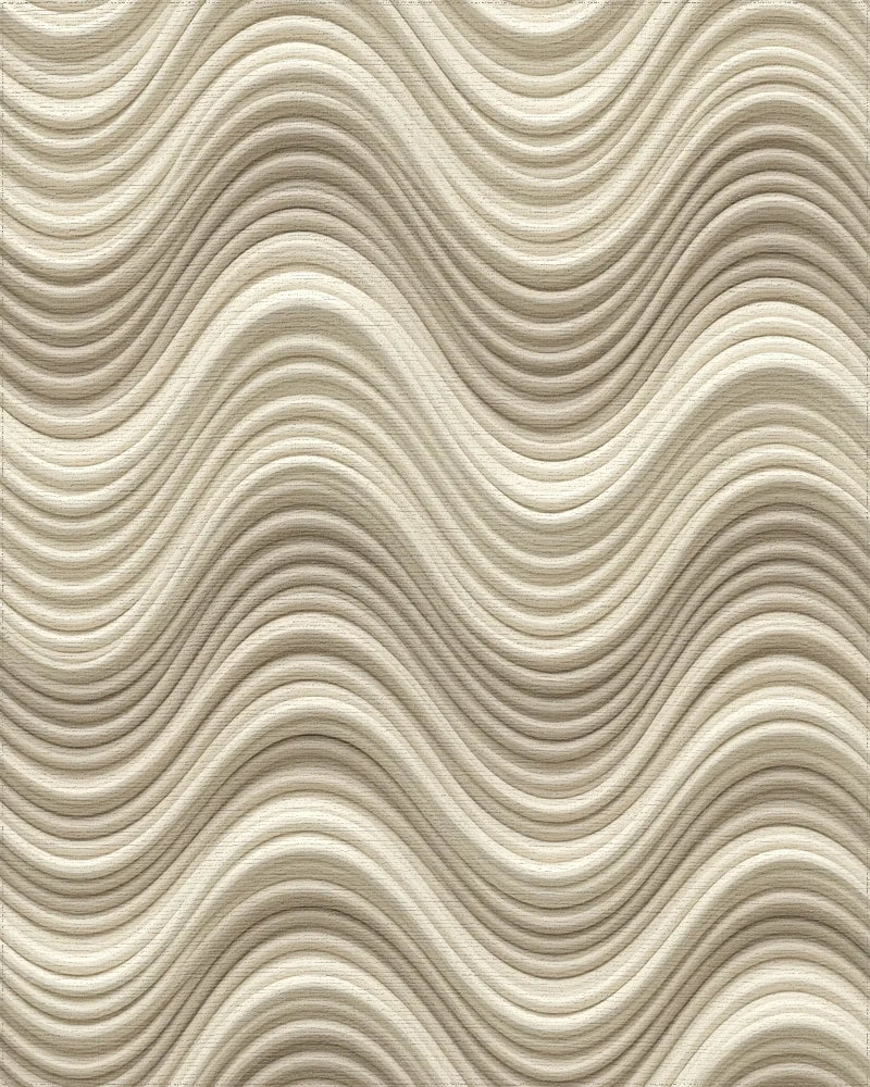 Cream Beige Geometric Rug - cutout