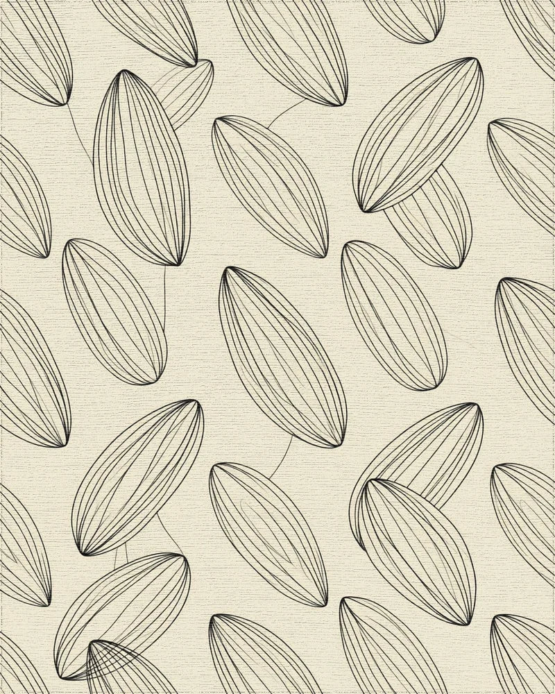 Minimalist Abstract Organic Line Rug - cutout