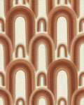 Terracotta Arch Minimalist Boho Rug - cutout