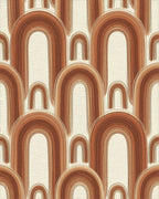 Terracotta Arch Minimalist Boho Rug - cutout
