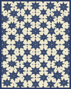 Indigo Blue Cream Rug - cutout