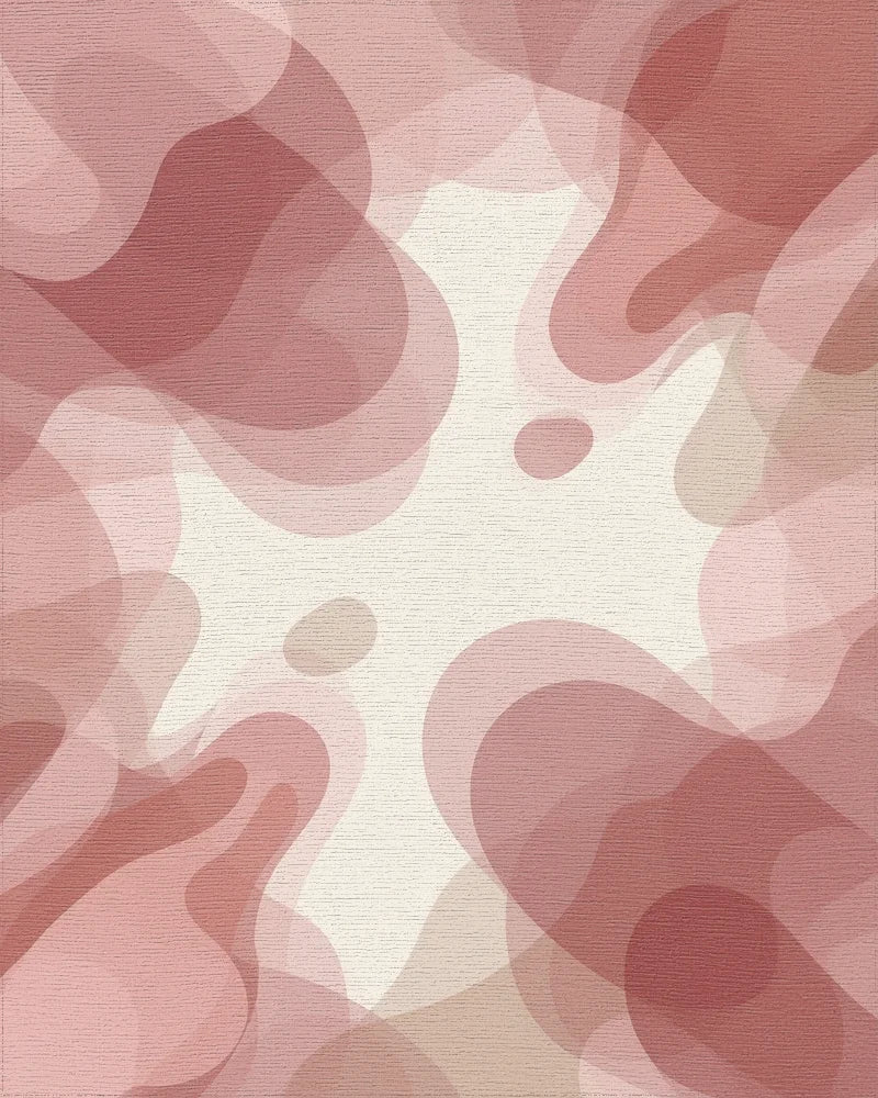 Blush Organic Layered Minimalist Rug - cutout