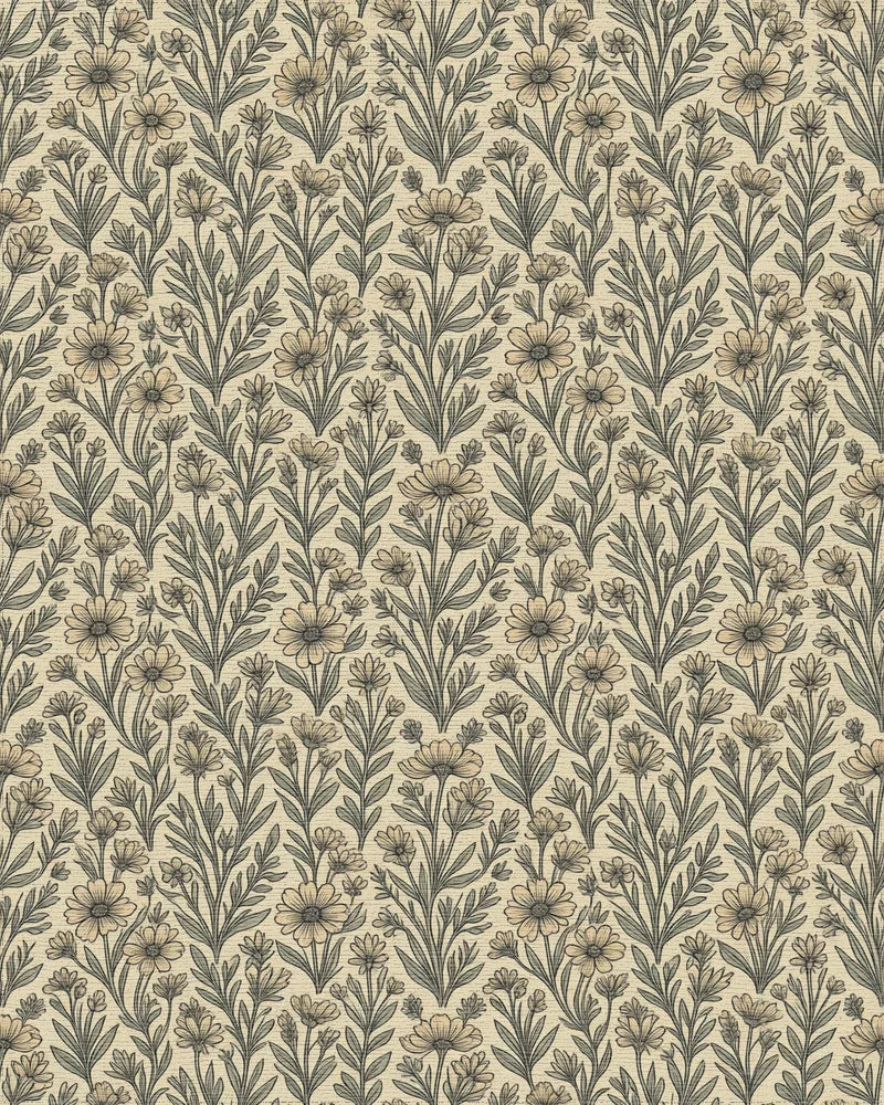 Gray Beige Traditional Rug - cutout