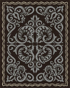 Moroccan Brown Cream Rug - cutout
