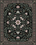 Moroccan Black White Rug - cutout