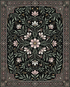 Moroccan Black White Rug - cutout