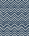 Navy Blue Interlocking Chevron Geometric Rug - cutout