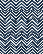 Navy Blue Interlocking Chevron Geometric Rug - cutout