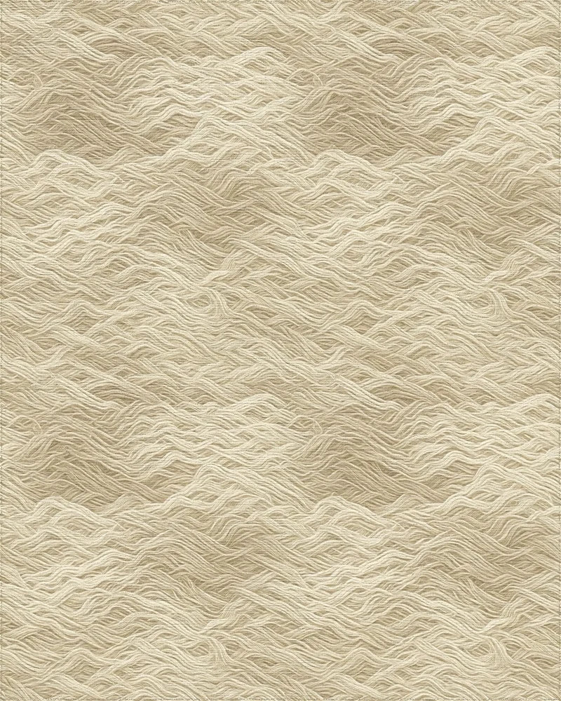 Cream Beige Geometric Rug - cutout