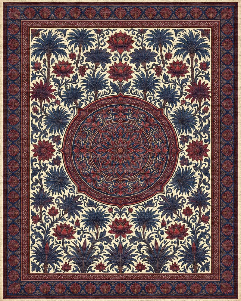 Red Indigo Crimson Rug - cutout