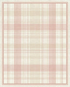 Pink Beige White Rug - cutout