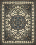 Distressed Medallion Farmhouse Area Rug - cutout