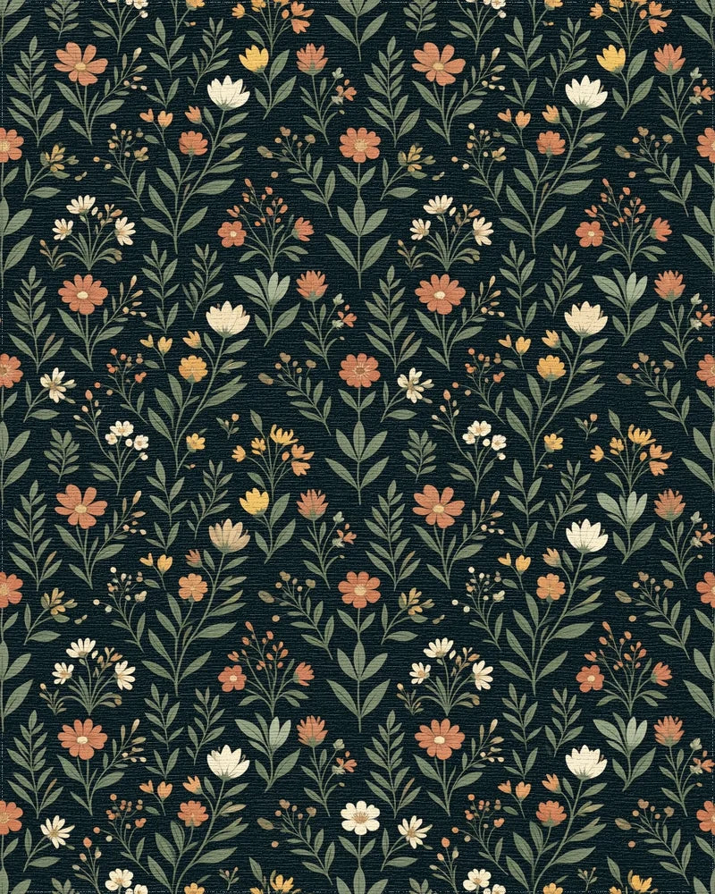 Scandinavian Black Green Rug - cutout