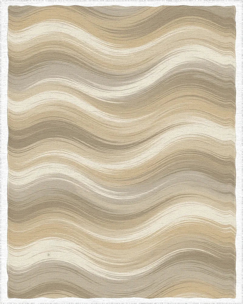 Beige Geometric Minimalist Rug - cutout