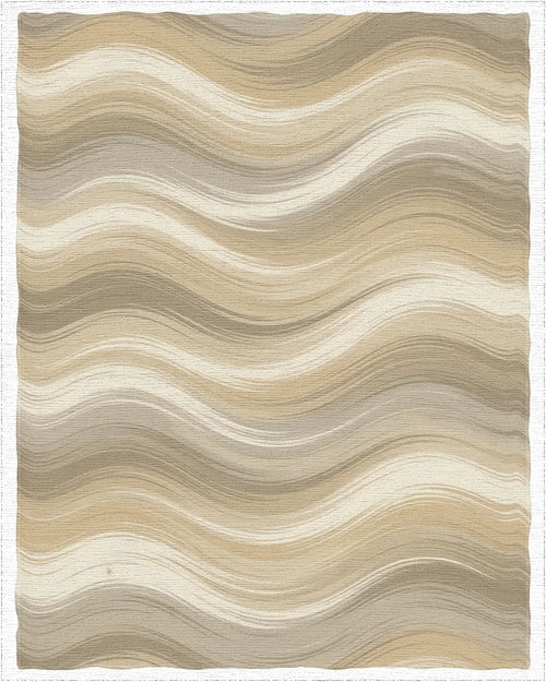 Beige Geometric Minimalist Rug - cutout