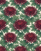 Crimson Forest Green Rug - cutout