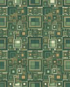Green Forest Olive Rug - cutout