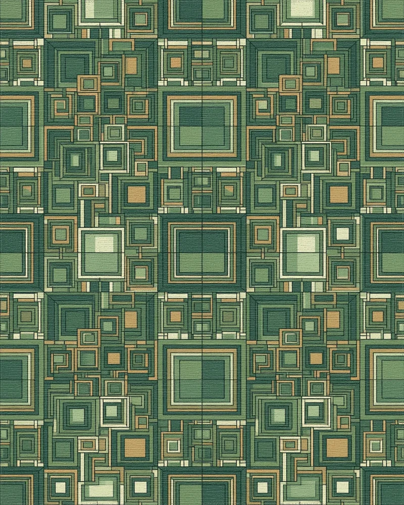 Green Forest Olive Rug - cutout