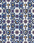 White Blue Gold Rug - cutout