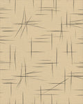 Beige Black Minimalist Rug - cutout