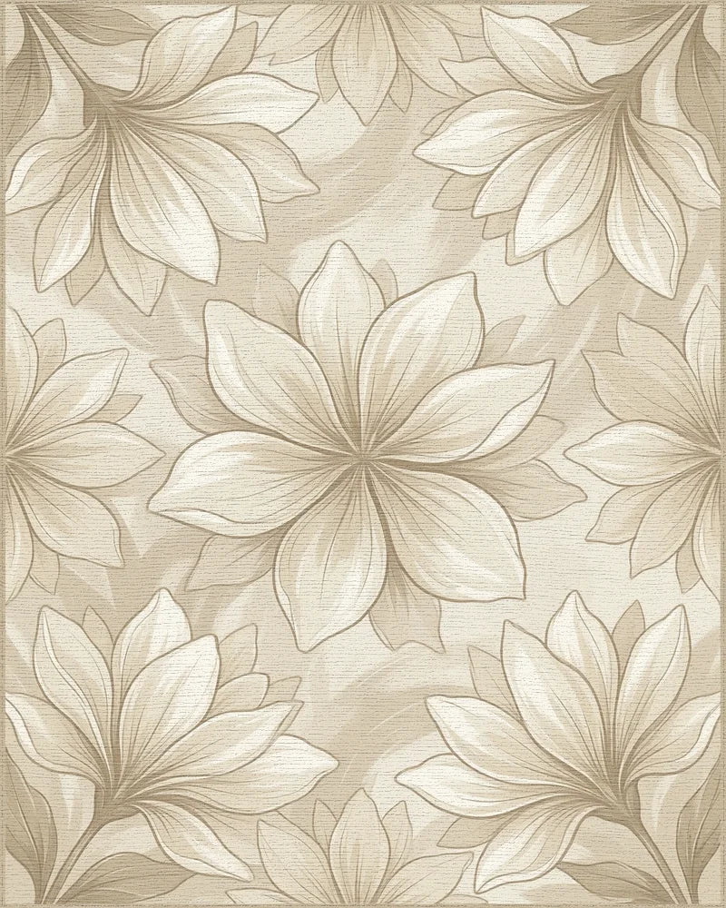 Transitional Cream Beige Rug - cutout