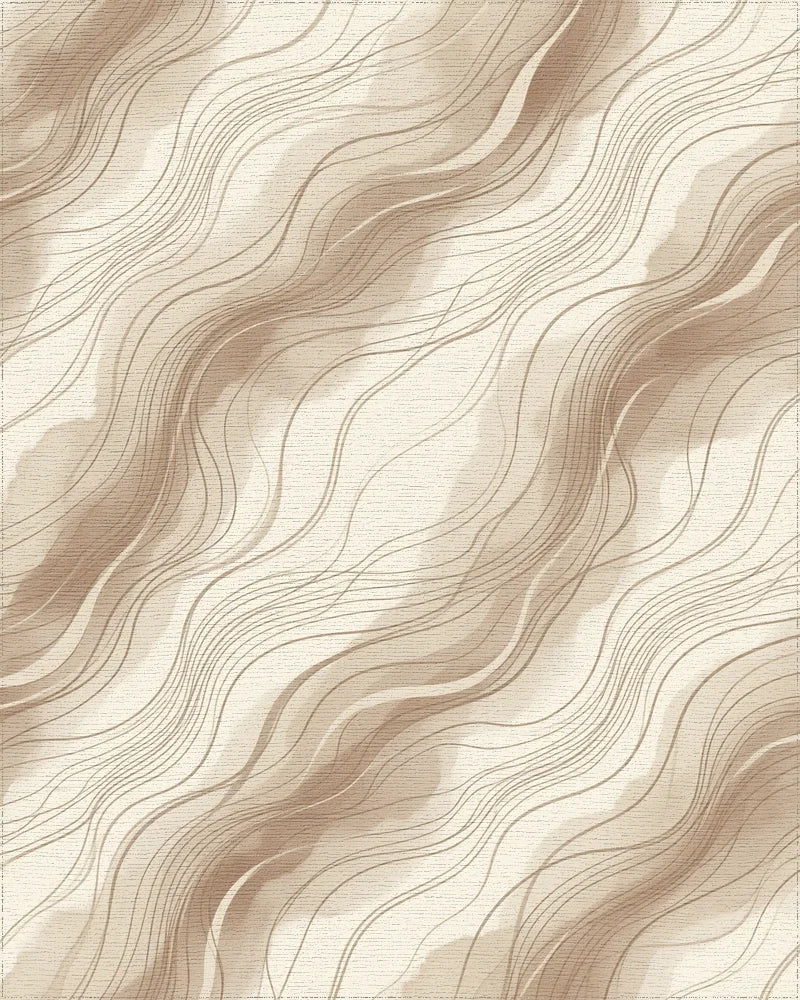 Cream Beige Abstract Rug - cutout