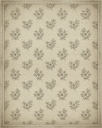 Beige Floral Vintage Rug - cutout