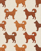 Beige Orange Minimalist Rug - cutout