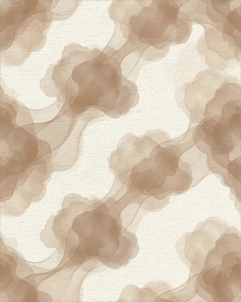 White Brown Cream Rug - cutout
