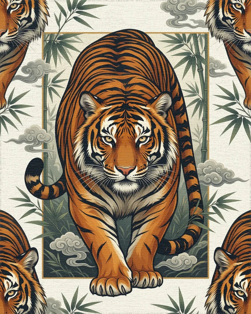 Majestic Tiger Ochre Area Rug - cutout