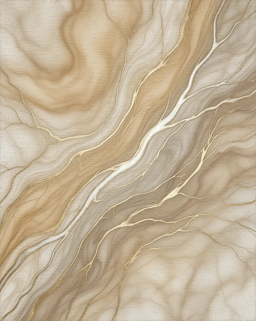 Beige White Gold Rug - cutout